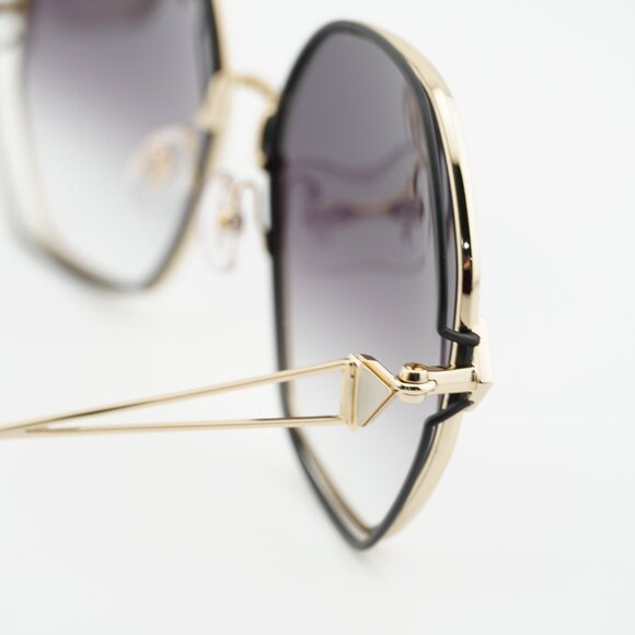Missoni MIS 0075/S 0RHL 9O Sunglasses Gold/Black Geometric Frame, Grey Lenses main image 5